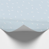 HAPPY BIRTHDAY schattige witte baby bord blauw str Cadeaupapier (Hoek)