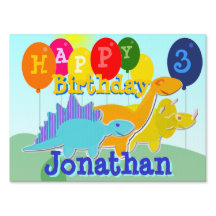 Happy Birthday Schattigee Cartoon Dinosaurussen