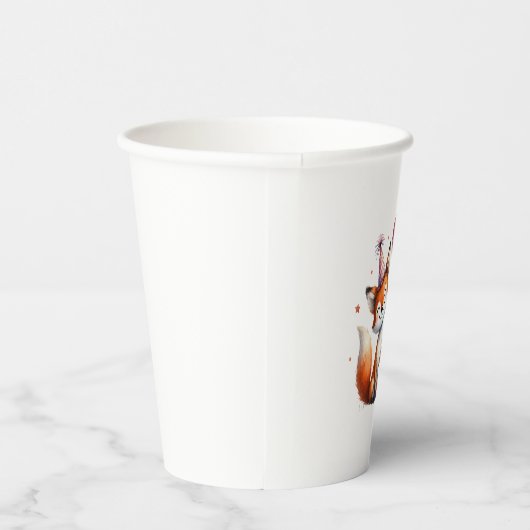 Happy Birthday - Schattigee Fox Paper Cups Papieren Bekers (Rechts)