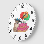 Happy Birthday Schattigee puppy met ballonnen en t Grote Klok (Hoek)