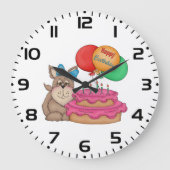 Happy Birthday Schattigee puppy met ballonnen en t Grote Klok (Voorkant)