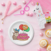 Happy Birthday Schattigee puppy met ballonnen en t Papieren Bordje (Feest)
