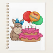 Happy Birthday Schattigee puppy met ballonnen en t Planner (Voorkant)
