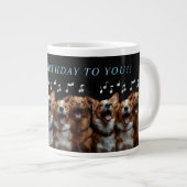 Happy Birthday Schattigee zanghonden Grote Koffiekop (Voorkant rechts)