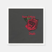 Happy Birthday Schatz rote Rose Servet (Voorkant)