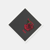 Happy Birthday Schatz rote Rose Servet (Hoek)