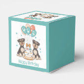 Happy Birthday Schnauzer Dogs Bedankdoosjes (Achterkant)
