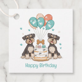 Happy Birthday Schnauzer Dogs Bedankjes Labels