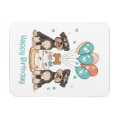 Happy Birthday Schnauzer Dogs Magneet (Horizontaal)