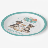Happy Birthday Schnauzer Dogs Papieren Bordje (Gekanteld)