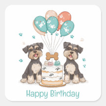Happy Birthday Schnauzer Dogs