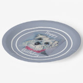 Happy Birthday Schnauzer Papieren Bordje (Gekanteld)