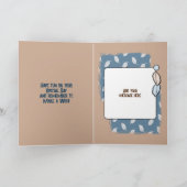 Happy Birthday schoonzuster-foto blauw bruin Kaart (Binnen)