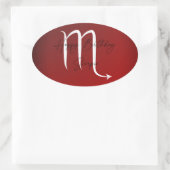 Happy Birthday Schorpioen Ovale Sticker (Tas)