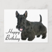 Happy Birthday Schotse Terriër Puppy Briefkaart (Voorkant)
