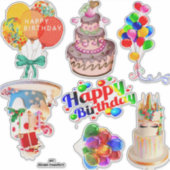 Happy Birthday Scrapbooking Stickers (Voorkant)