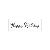 Happy Birthday Script Cursieve tekst Sjabloon Zelfinktende Stempel (Design)
