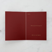 Happy Birthday Script Name Burgundy Gold Kaart (Binnen)