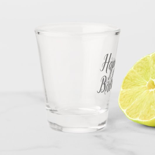 Happy Birthday Script Shot Glas (Links)