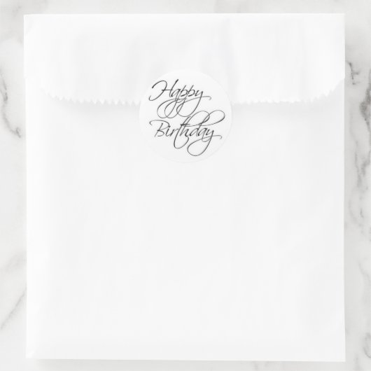 Happy Birthday Script Sticker (Tas)