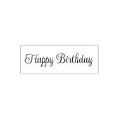 Happy Birthday Script Tekst Sjabloon Zelfinktende Stempel (Design)