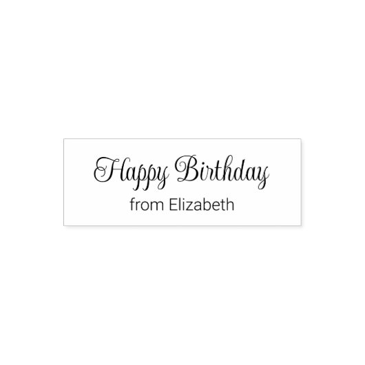 Happy Birthday Script uit Jouw naam Zelfinktende Stempel (Design)