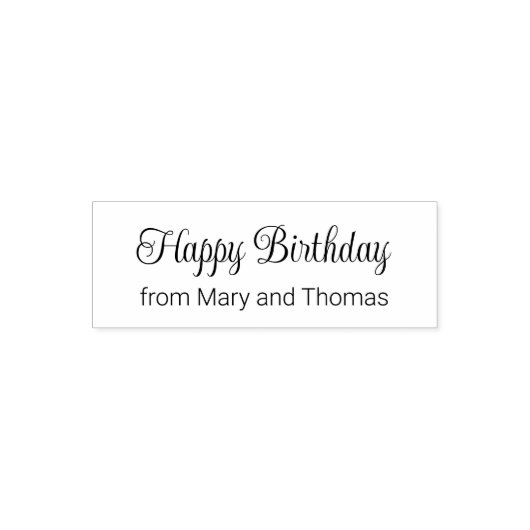 Happy Birthday Script van de Namen Zelfinktende Stempel (Design)