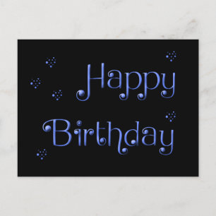 Happy Birthday Scripting Text Simple Briefkaart
