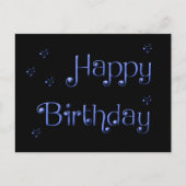 Happy Birthday Scripting Text Simple Briefkaart (Voorkant)