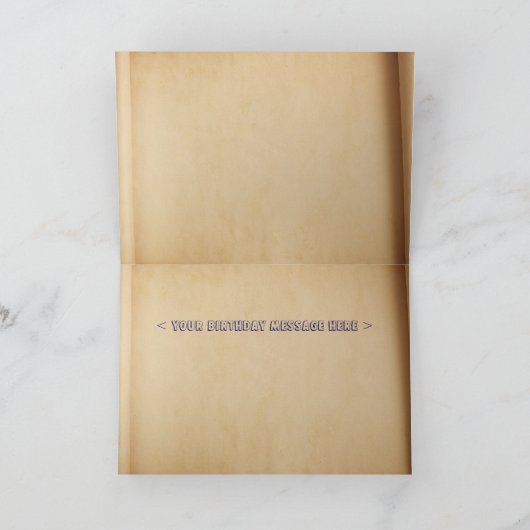 Happy Birthday Scroll Kaart (Binnen)