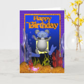 Happy Birthday Scuba Diver Koala by Valxart Kaart (Gele Bloem)