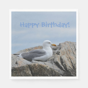Happy Birthday Seagull Servetten