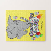 Happy Birthday Seal Balloons Cupcake Legpuzzel (Horizontaal)