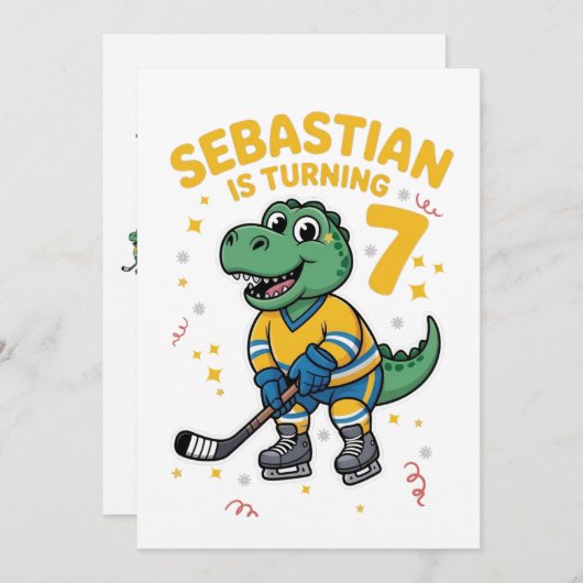 Happy Birthday Sebastian  Invitation Kaart (Voorkant / Achterkant)