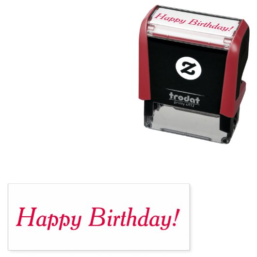 Happy Birthday Self Inking Rubber Stamp Zelfinktende Stempel (In situ)