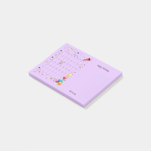 Happy Birthday September 2022 Post-it Notes (Schuin)