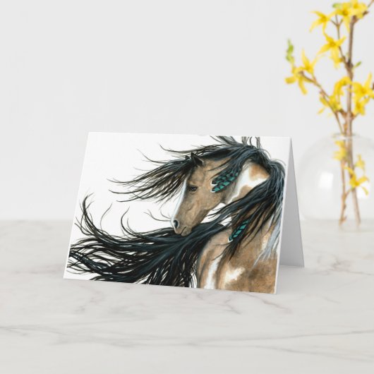 Happy Birthday Serenity Horses van AmyLyn Bihrle Kaart (Gele Bloem)