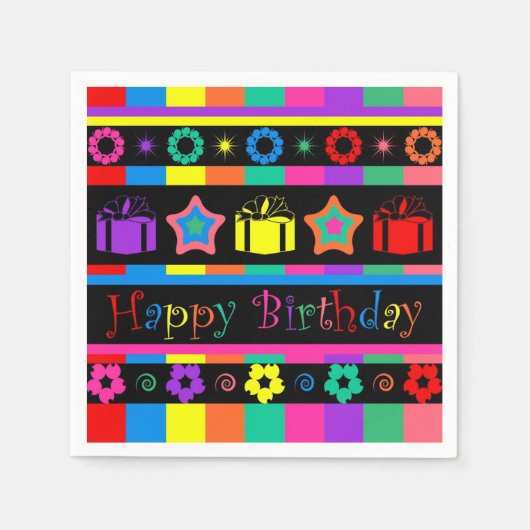 Happy Birthday Servetten (Voorkant)
