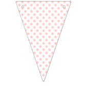 Happy Birthday Shabby Chic Pink Rose Polka Dots Vlaggetjes (Eerste vlag)