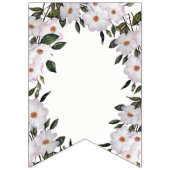 Happy Birthday Shabby Chic White Roses Vlaggetjes (Eerste vlag)