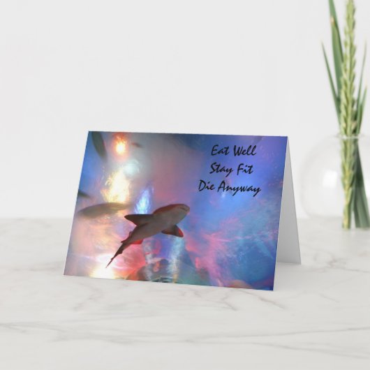 Happy Birthday Shark humor Kaart (Voorkant)