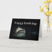 Happy Birthday Shark maakt grappige verjaardag op Kaart (Gele Bloem)