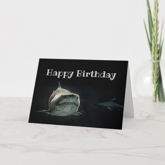 Happy Birthday Shark maakt grappige verjaardag op Kaart (Voorkant)