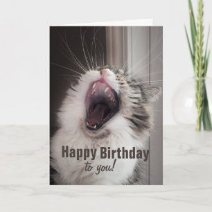 Happy Birthday, She Sang Loudly. (Greeting Card) Kaart