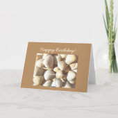 Happy Birthday, Shells Sunny Summer Tropical Beach Kaart (Achterkant)