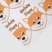 Happy Birthday Shiba in u Original Tissue paper Tissuepapier (Detail)