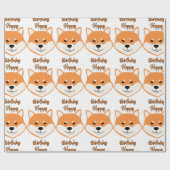 Happy Birthday Shiba in u Original Wrapping Paper Cadeaupapier (Vlak)