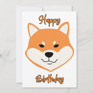 Happy Birthday Shiba Inu Original Invitation Kaart