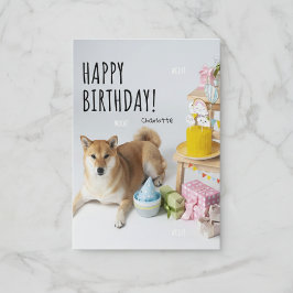 Happy Birthday Shiba Inu Party Kaart