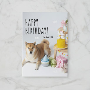Happy Birthday Shiba Inu Party Kaart